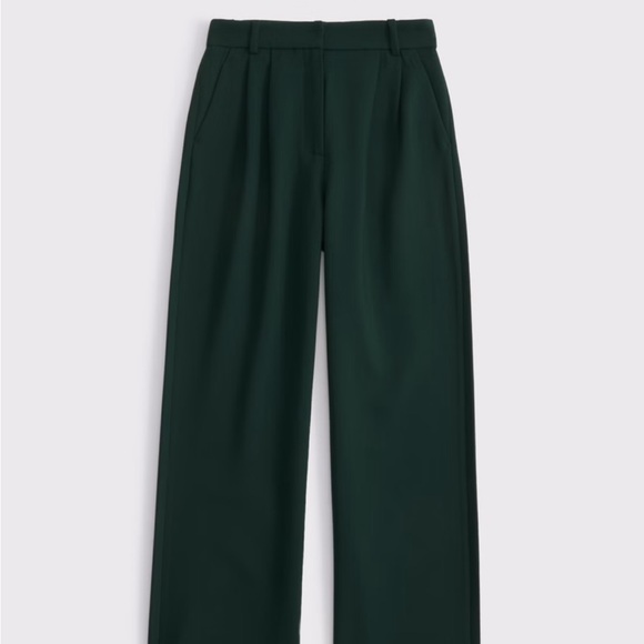 Abercrombie Sloan tailored  Green Trousers - Picture 3 of 5